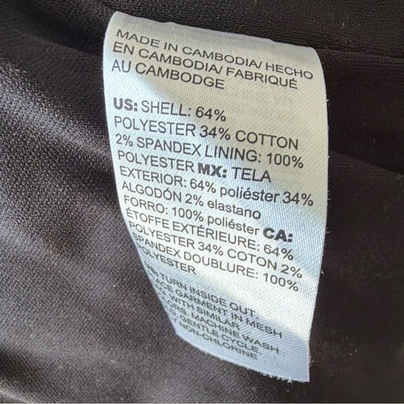 EUC Chico’s Size 2 (12-14/L) Black/White Open Front Stretch Jacket longline - Picture 10 of 10